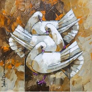 Iqbal Durrani, 18 x 18 Inch, Oil on Canvas, Figurative Painting, AC-IQD-316 Iqbal Durrani, 18 x 18 Inch, Oil on Canvas, Figurative Painting, AC-IQD-316